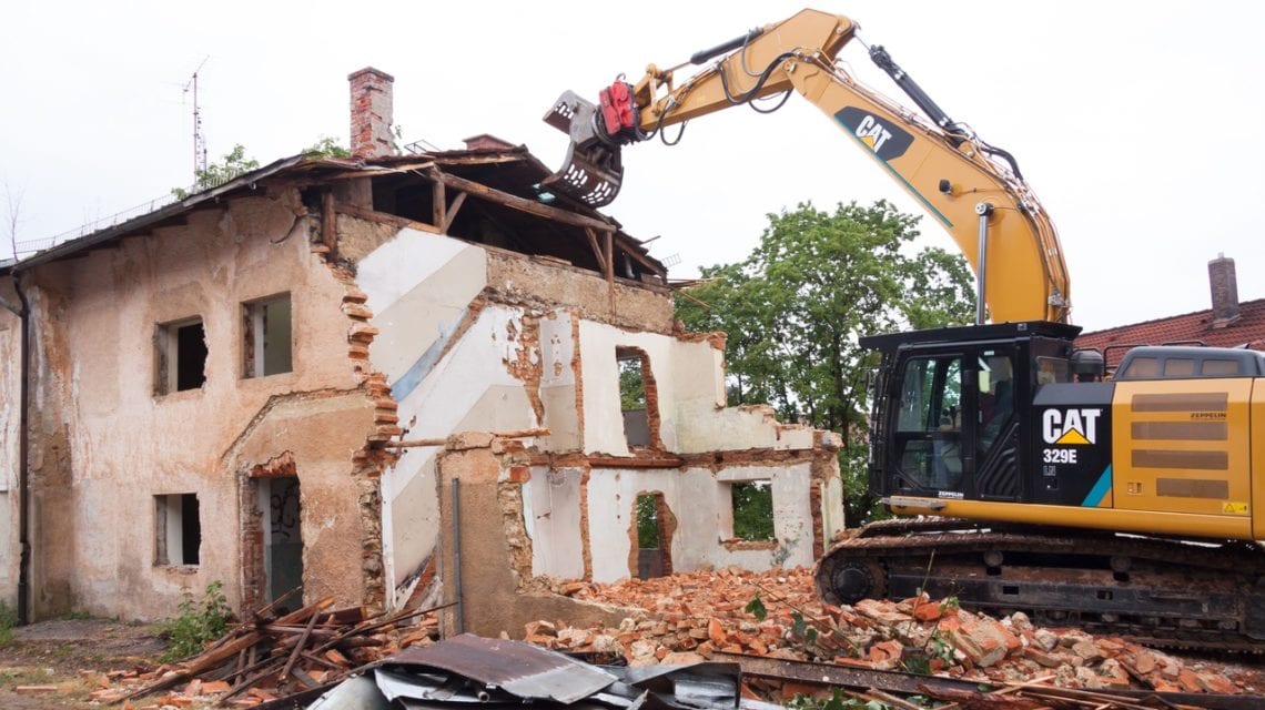 demolition knock down building